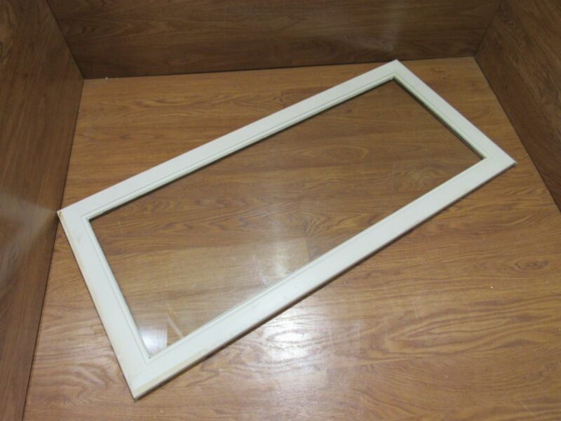 Custom Made Exterior Storm Window 40.25in x 19.25in x 1.25in Clear/White Wood