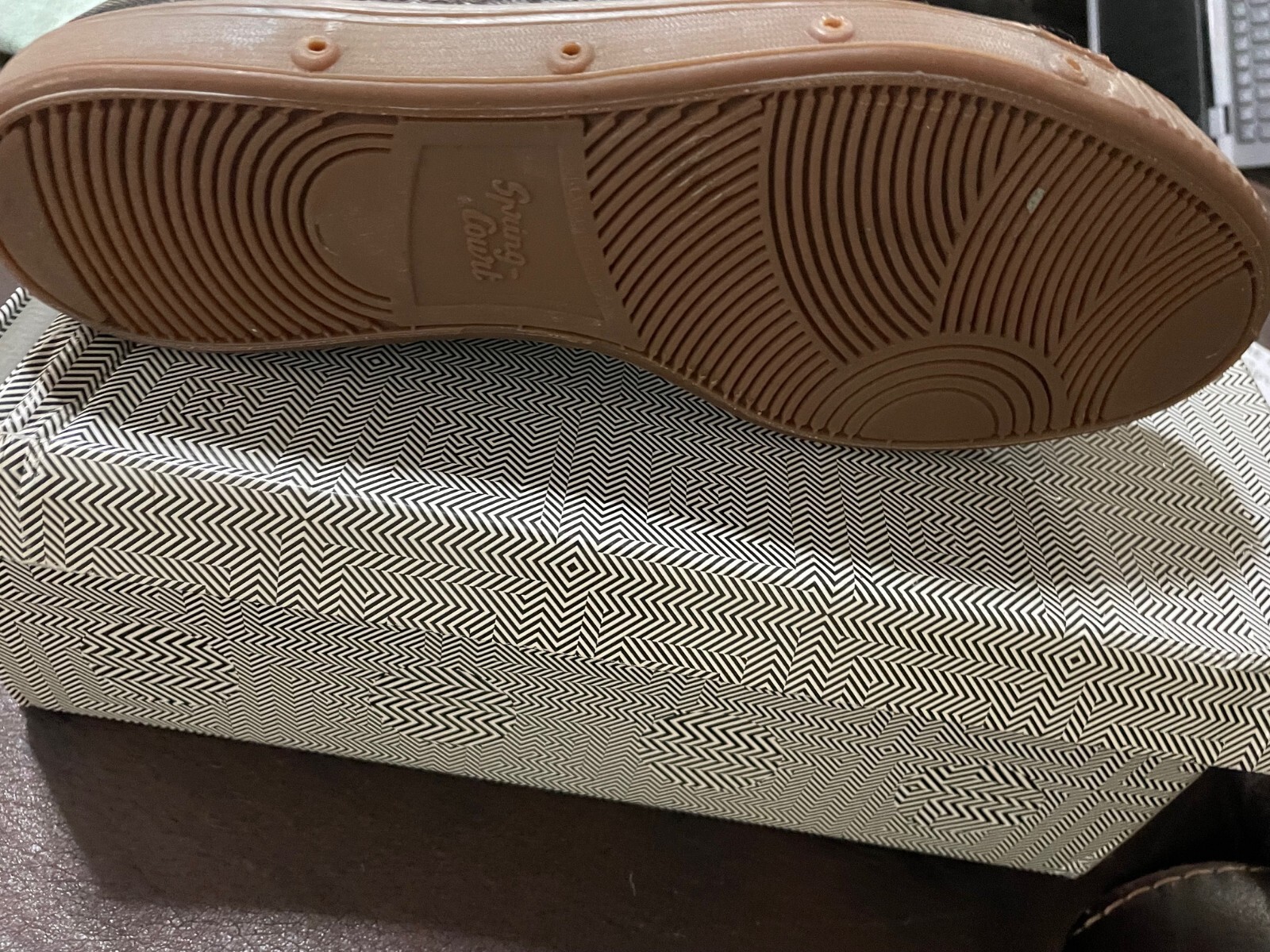 Pre-owned Spring Court Men's Polished Canvas B1 Midcut M Sneakers Dark Brown Size 43