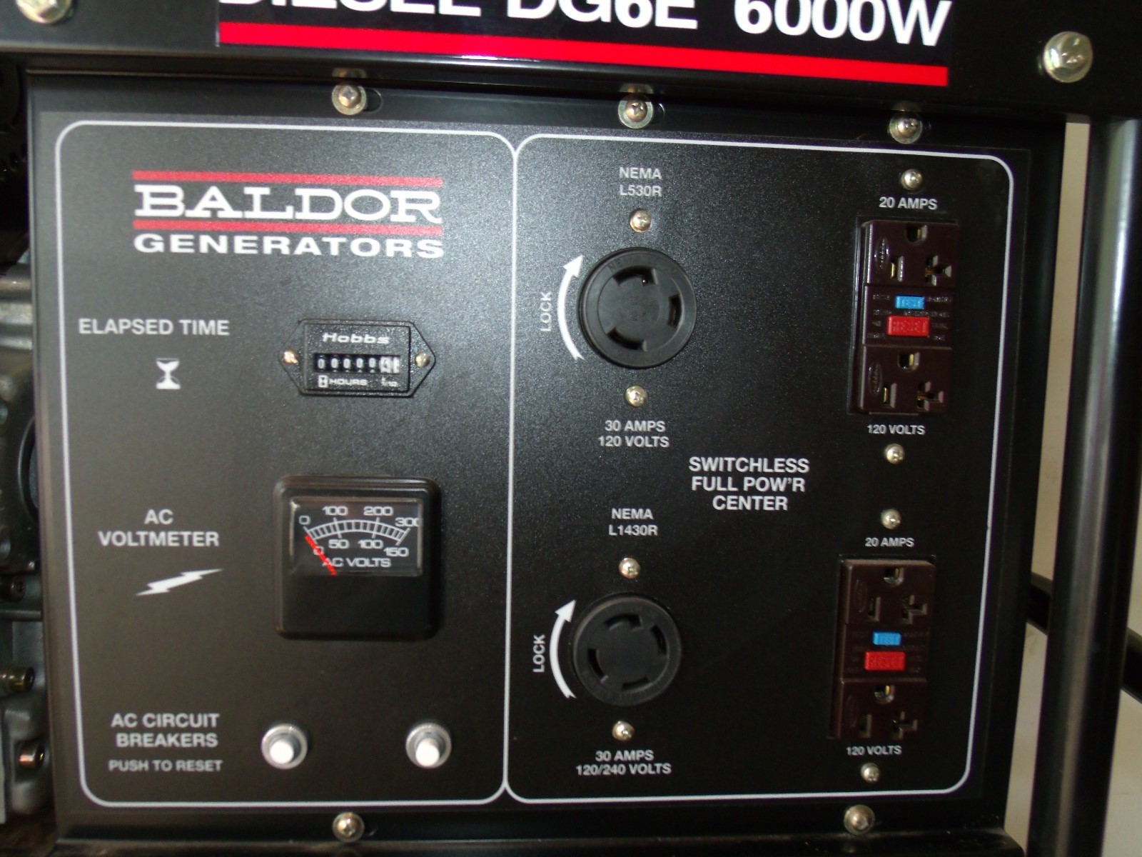 Baldor 6KW Diesel Generator