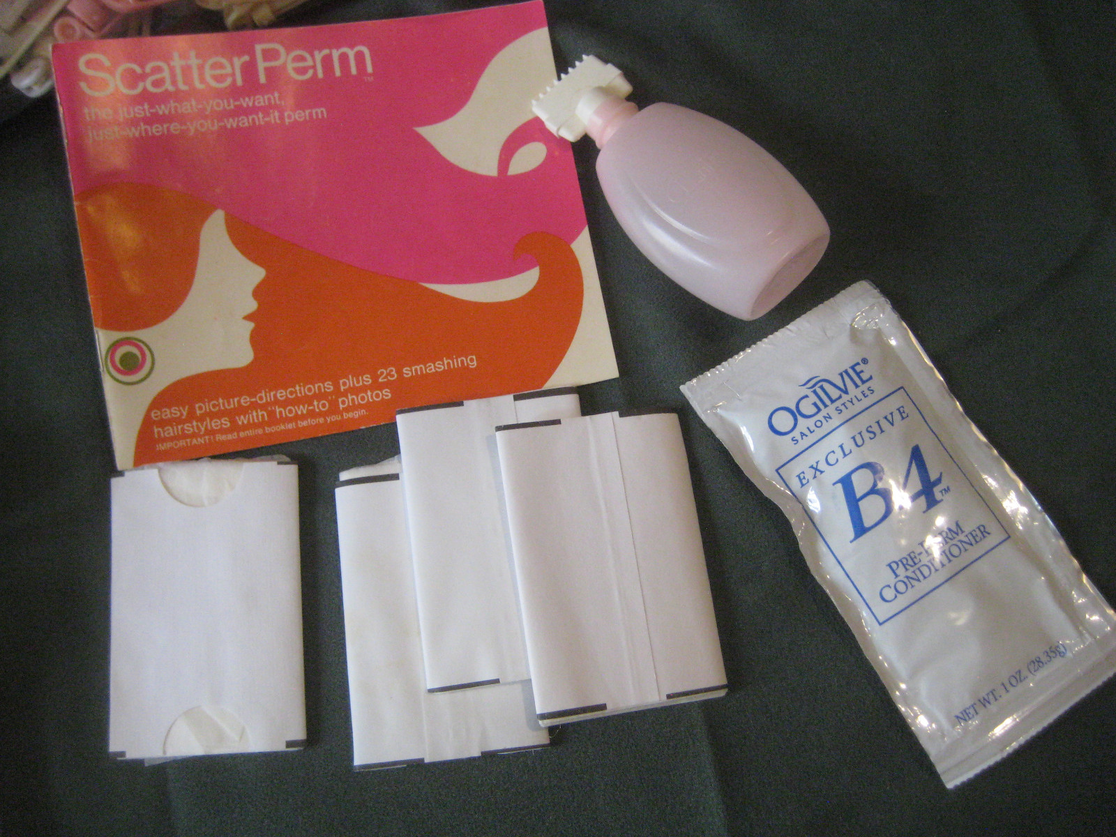 PERMANENT Hair RODS huge LOT 700+ Rollers Curlers papers Ogilvie conditioner