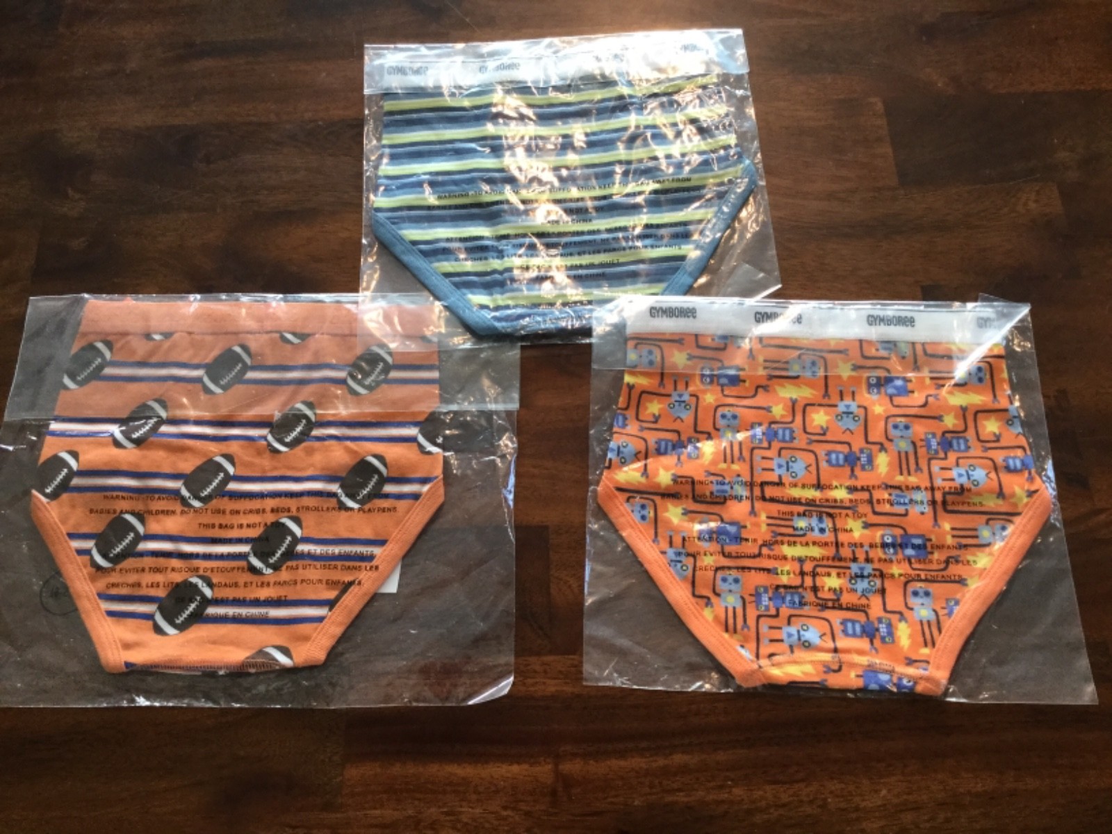 Gymboree boys small (5-6) briefs underwear set of 3 NWT