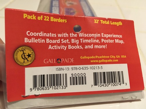 Wisconsin State Symbols Bulletin Board Borders (22 Borders = 32ft) NEW!