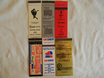 Rawlins Wyoming businesses matchbooks