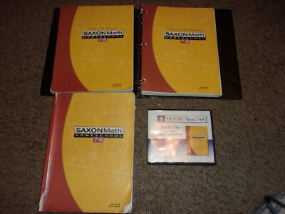 Saxon Math 76 7/6 Textbook Solutions Manual Tests Worksheets Lesson Test CD SET