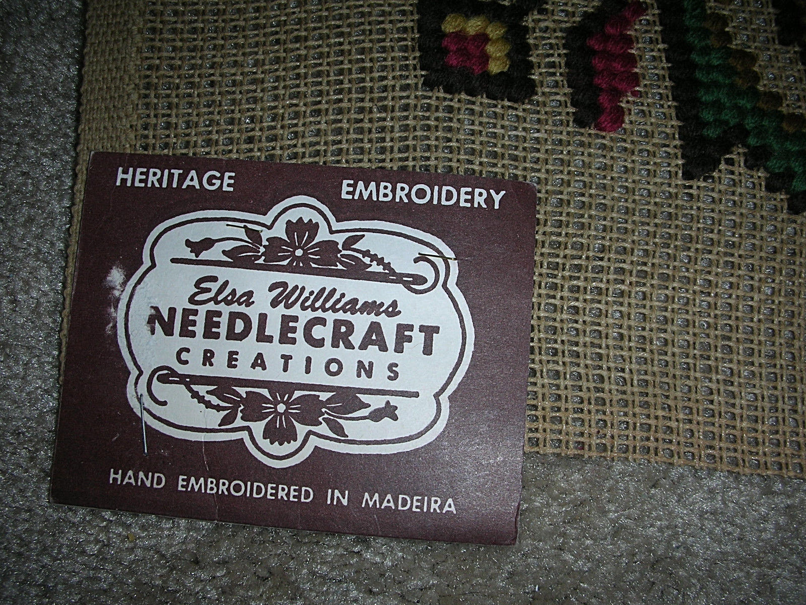 Vintage ELSA WILLIAMS Needlepoint Canvas 24 x 24