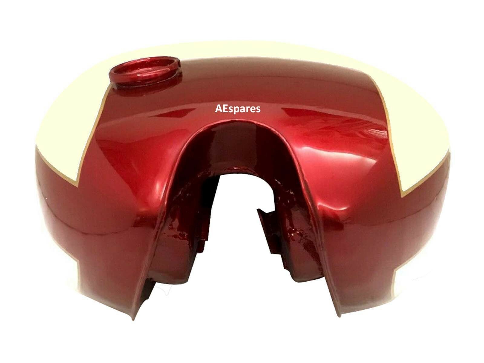 FITS TRIUMPH T160 CHERRY AND WHITE PAINTED PETROL GAS FUEL TANK 