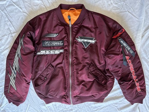 Vetements x Alpha Industries Racing Bomber Jacket Maroon Red
