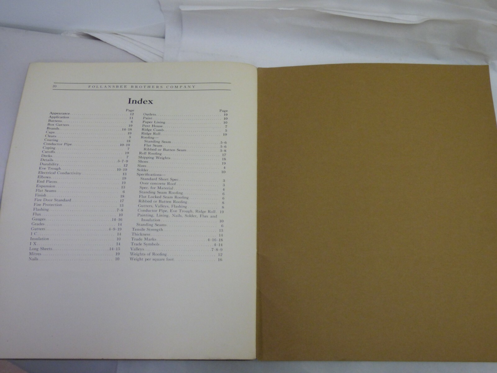 Vintage Follansbee Forge Roofing Products Catalog 29R