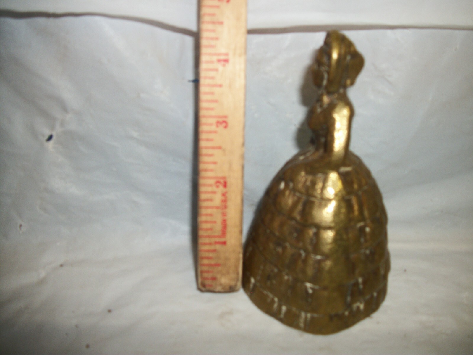 Vintage Brass Lady Bell /  Figurine Brass / Lady Bell Heavy 1.2 Lbs.