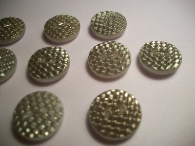 Beautiful Lot of Vintage CLAM BROTH Glass Buttons with Luster Matched $3.75Sh