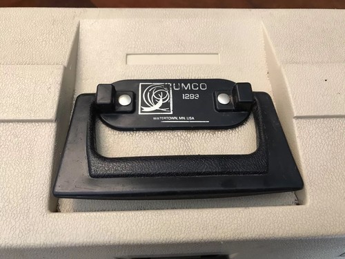 Vintage UMCO Tackle Box # 1293 Tan & Brown Fishing Gear 3 Tier Storage