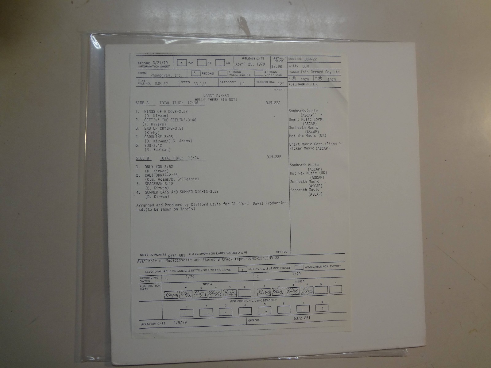 ダニー・カーワン ハロー・ゼア・ビッグ・ボーイ! CD DANNY KIRWAN 31Bs9J03wOL._UF1000,1000_QL80_.jpg