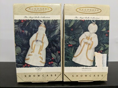 Lot of 2 Hallmark Keepsake Magi Bells Ornaments - Caspar & Balthasar 1996