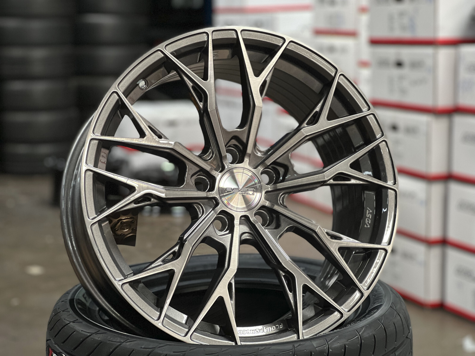 New 18x8.5J ASGA ARF10 MESH DGM (4 Wheels) 5x114.3 HONDA