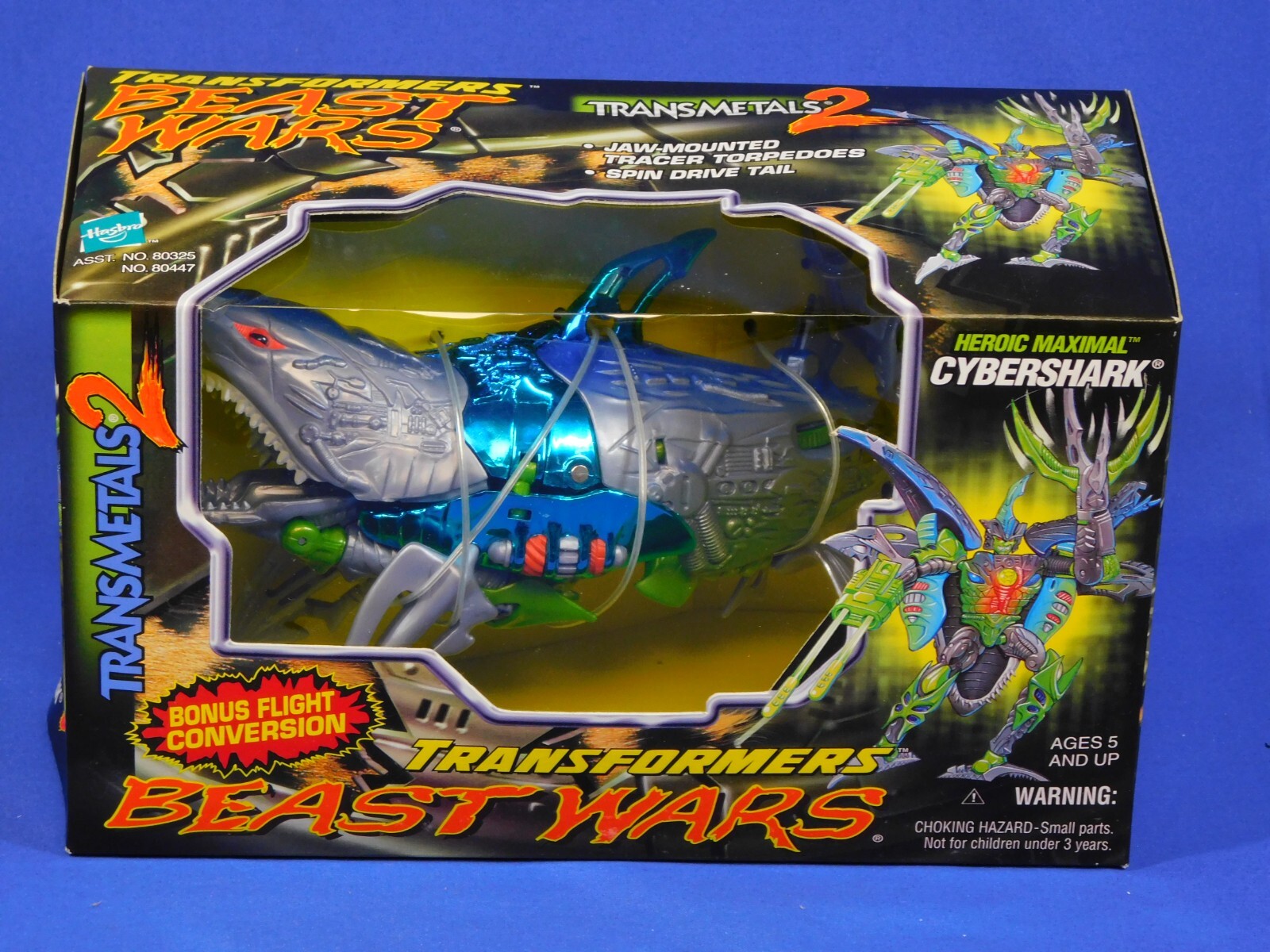 TRANSFORMERS BEAST WARS CYBERSHARK TRANSMETALS 1999 HASBRO