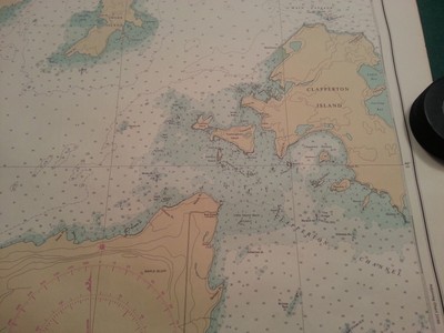 1971 Clapperton Island to John Island Nautical Map in Fathoms - Lk Huron N chnl