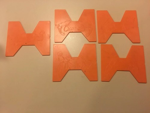 VTG 1979 Tomy Mighty Men Monster Maker 5 Leg 5 Torso 5 Head Plates in Box