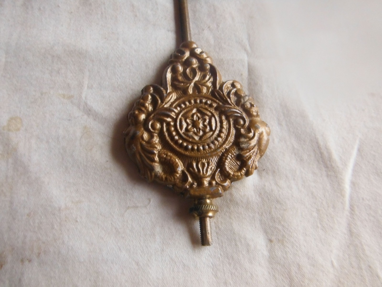 Kitchen Clock Pendulum Bob with Rod Patterned 4 oz wt.