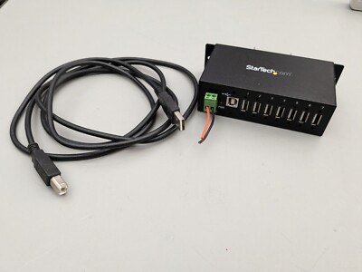 Startech ST7200USBM Industrial Rugged USB 2.0 Hub 7 Ports USB-A 1 USB-B 7-24v DC