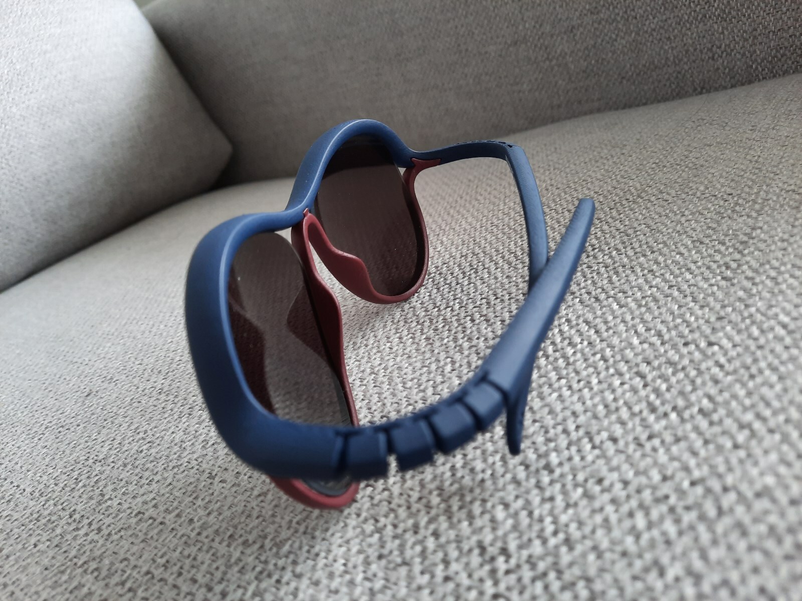 Pre-owned Ron Arad Pq By  Sunglasses Aviator Model B814 Color (lr1) Blue & Bordeaux 55-15 In Gray