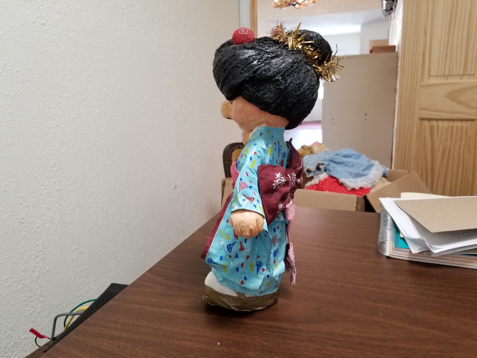 Paper mache doll - Rare- Unique