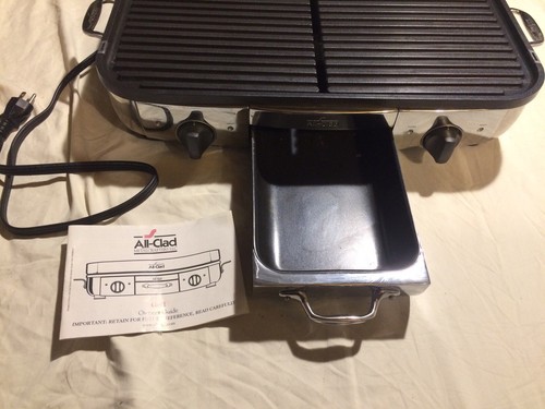 ALL-CLAD Indoor Counter-Top Electric Grill 6411 21” X 13”  Non-stick Surface