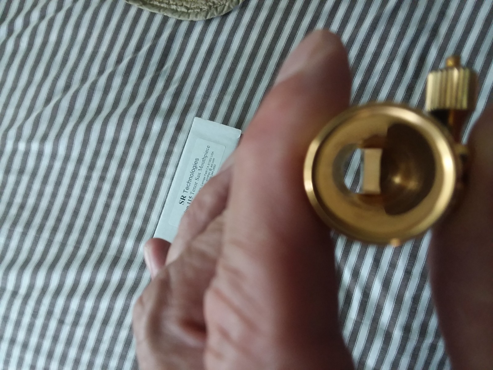 SR Technologies Fusion GoldPlated Tenor Saxophone Mouthpiece (.115 Opening) Used