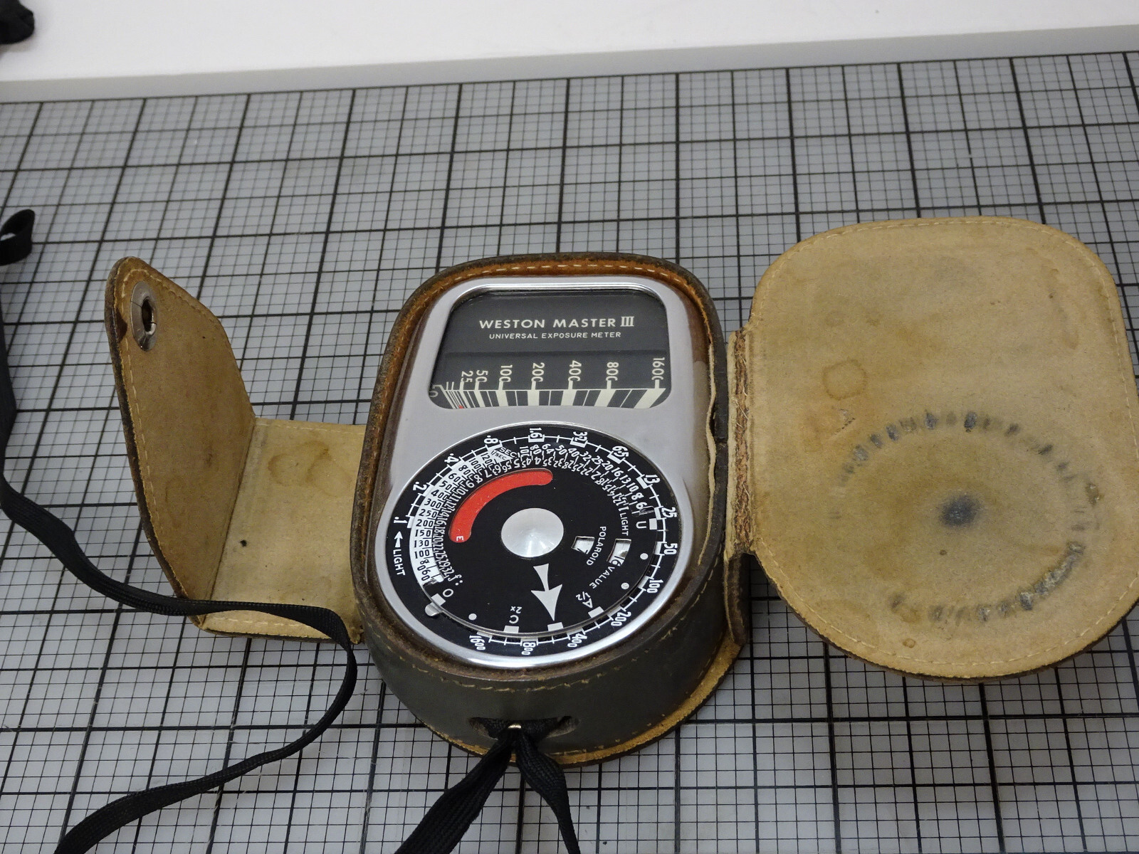 Vintage WESTON MASTER III Light Meter Model 737 W/ Leather