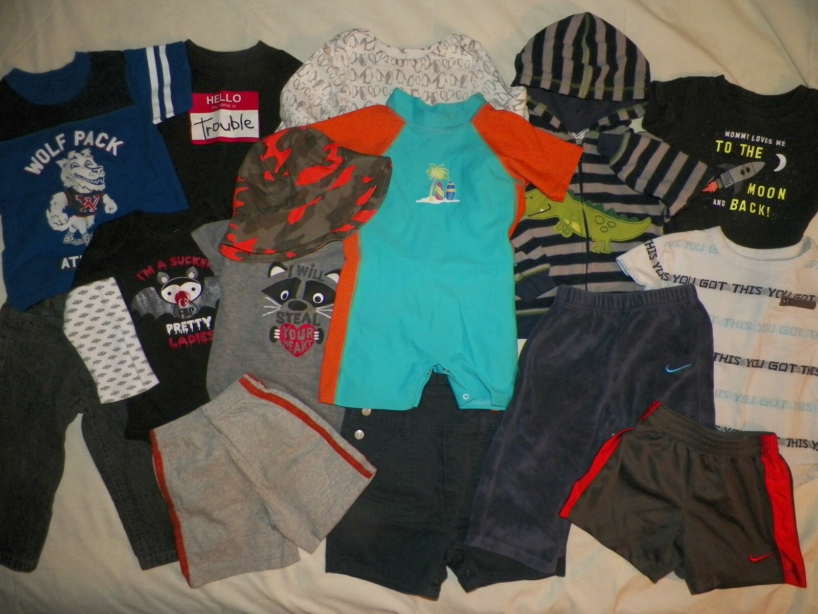 15 Piece Lot Baby Boy Clothes 18 Month Spring Summer Nike Nautica Old Navy +