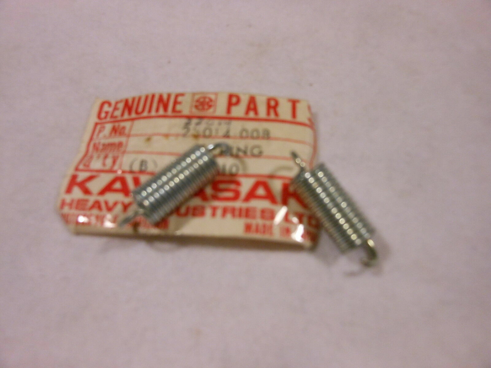 NOS Kawasaki G3SS G3TR F6 G4TR Fitting Spring OEM Genuine NOS Kawasaki G3SS G3TR F6 G4TR Fitting Spring OEM Genuine