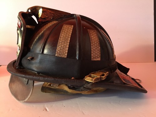 Vintage Cairns Fire Helmet Plymouth MAINE Firefighter D.DAVIS