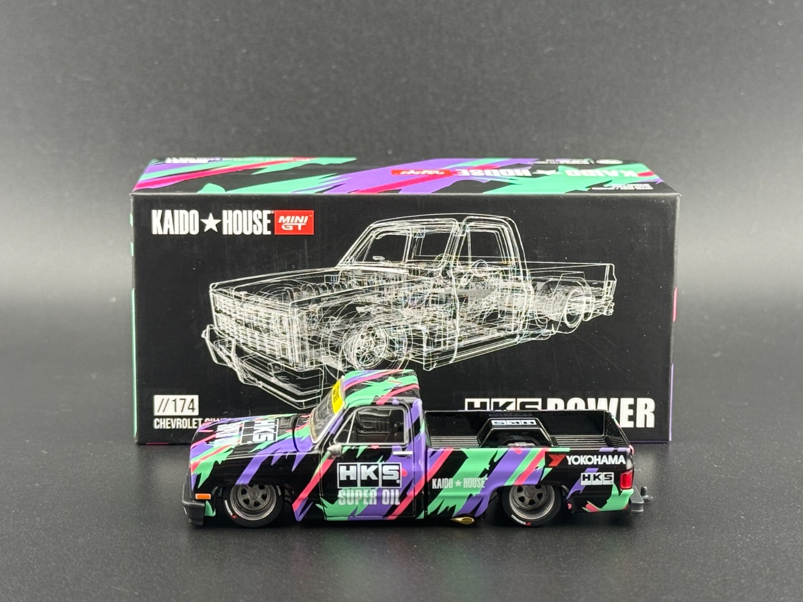 kaido house 9台セット R34 510 SILVERADO 等 Kaido House x Mini GT - Chevy Silverado, BMW M3 & Nissan
