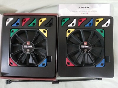 2 x Noctua NF-F12 4-Pin PWM Chromax Black Swap Fans 120mm 12-Volt 1500RPM PC CPU