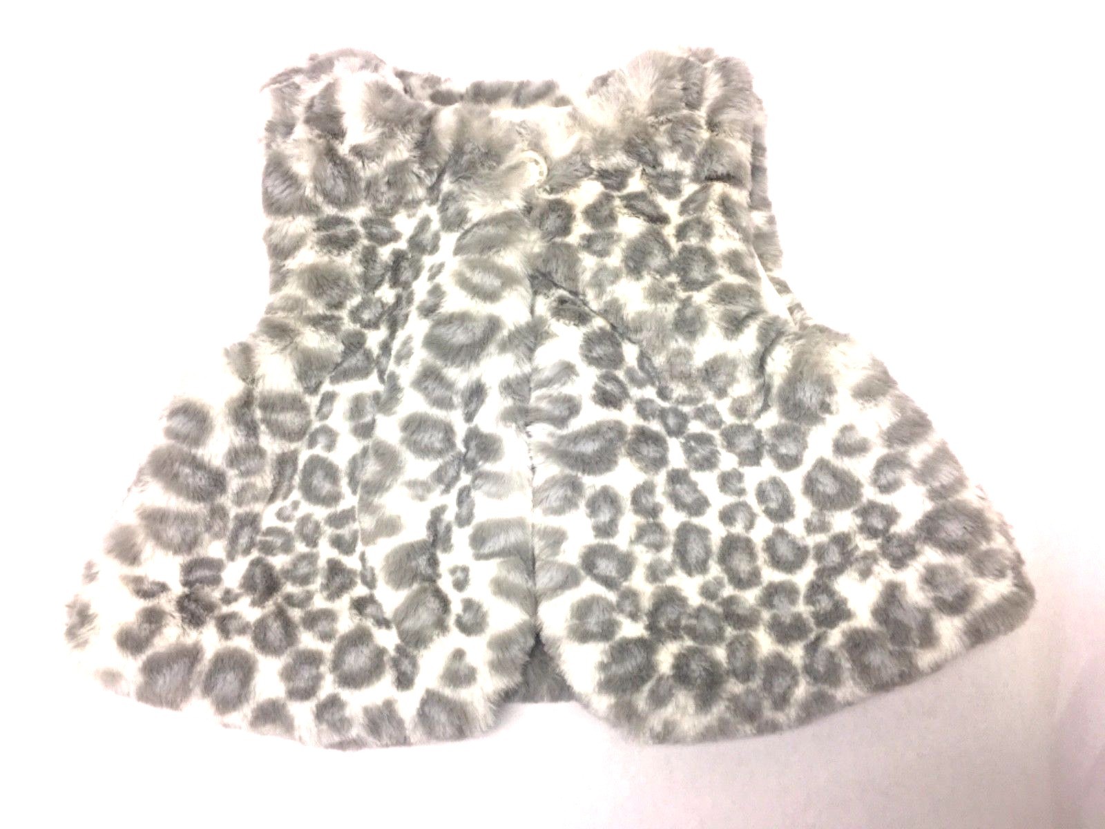 Gymboree Infant Faux Fur Vest Leopord Print 6-12 Months 1 Button Lined