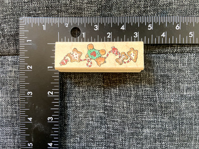 Penny Black Rubber Stamp 643E Cookie String Border Christmas Tree 1997 NEW VTG