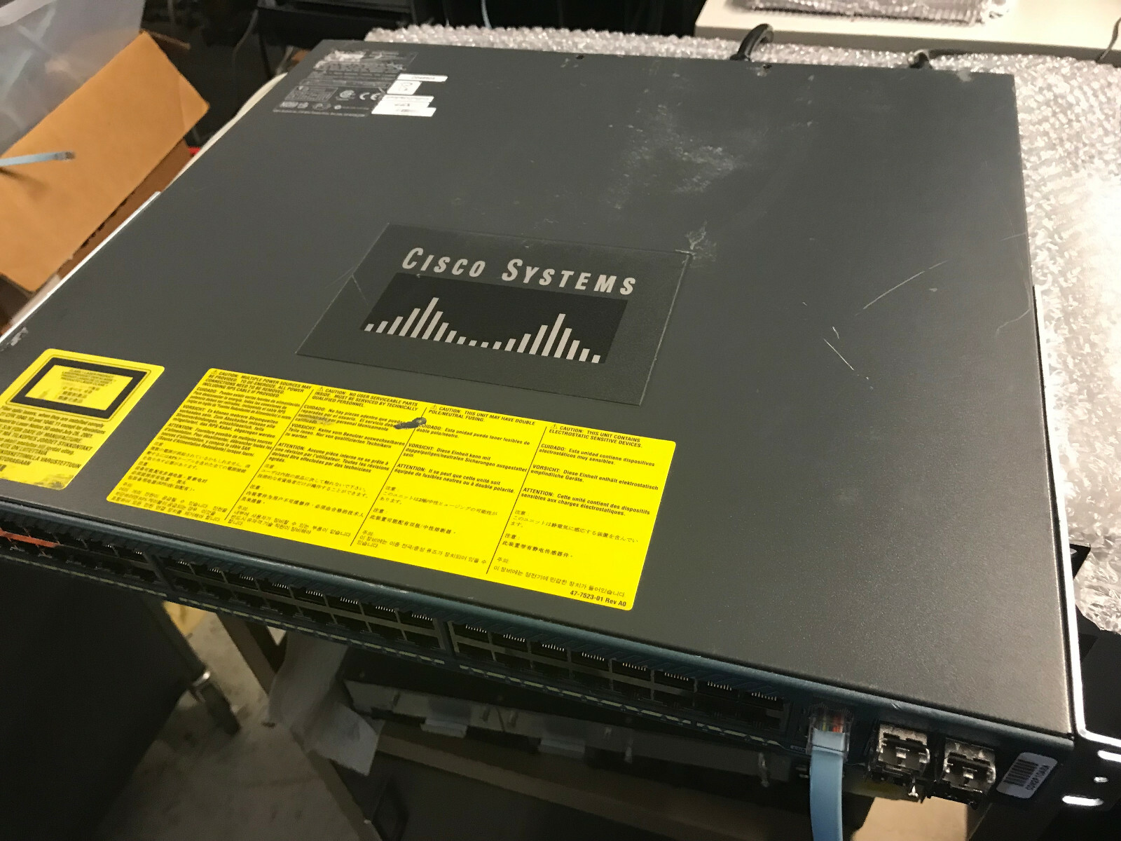 Cisco WS-C4948,48-Port 10/100/1000 4 SFP Multilayer Switch, 2 x PWR-C49-300AC