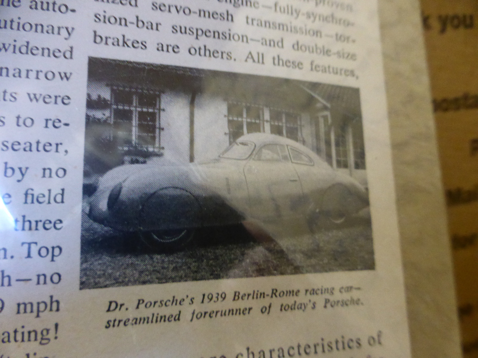 Porsche Aerodynamic Tulip 1962 Porsche 356 Vintage Print Advertisement