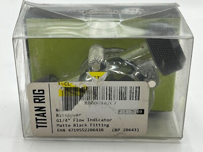 Bitspower BP-FI-CL G1/4'' Flow Indicator Clear Main Body Matte Black Fitting