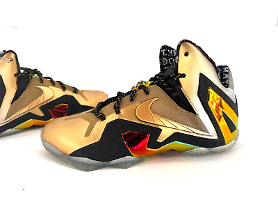 Nike Lebron XI 11 Elite Gold Pack Black Gold Men Size 11 642846 002 Custom