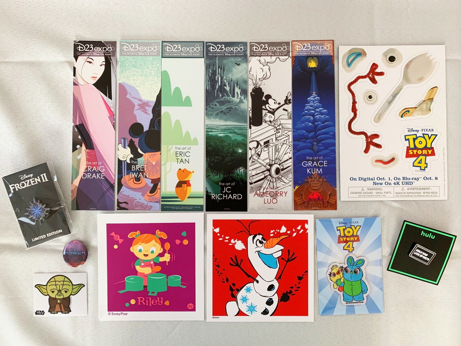 D23 Expo 2019 Disney Pins Bookmarks Magnets Prints Patch Sticker Exclusive NEW