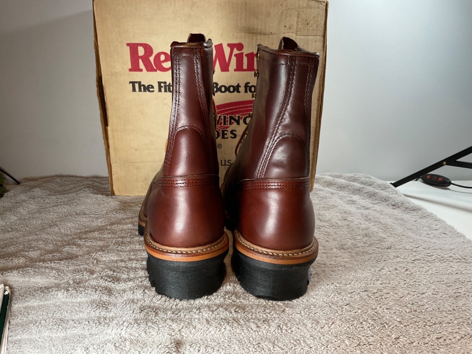 Pre-owned Red Wing Shoes Red Wing 4418 Leather Logger Steel Toe Work And Safety Boots Multiple Sizes In Brown