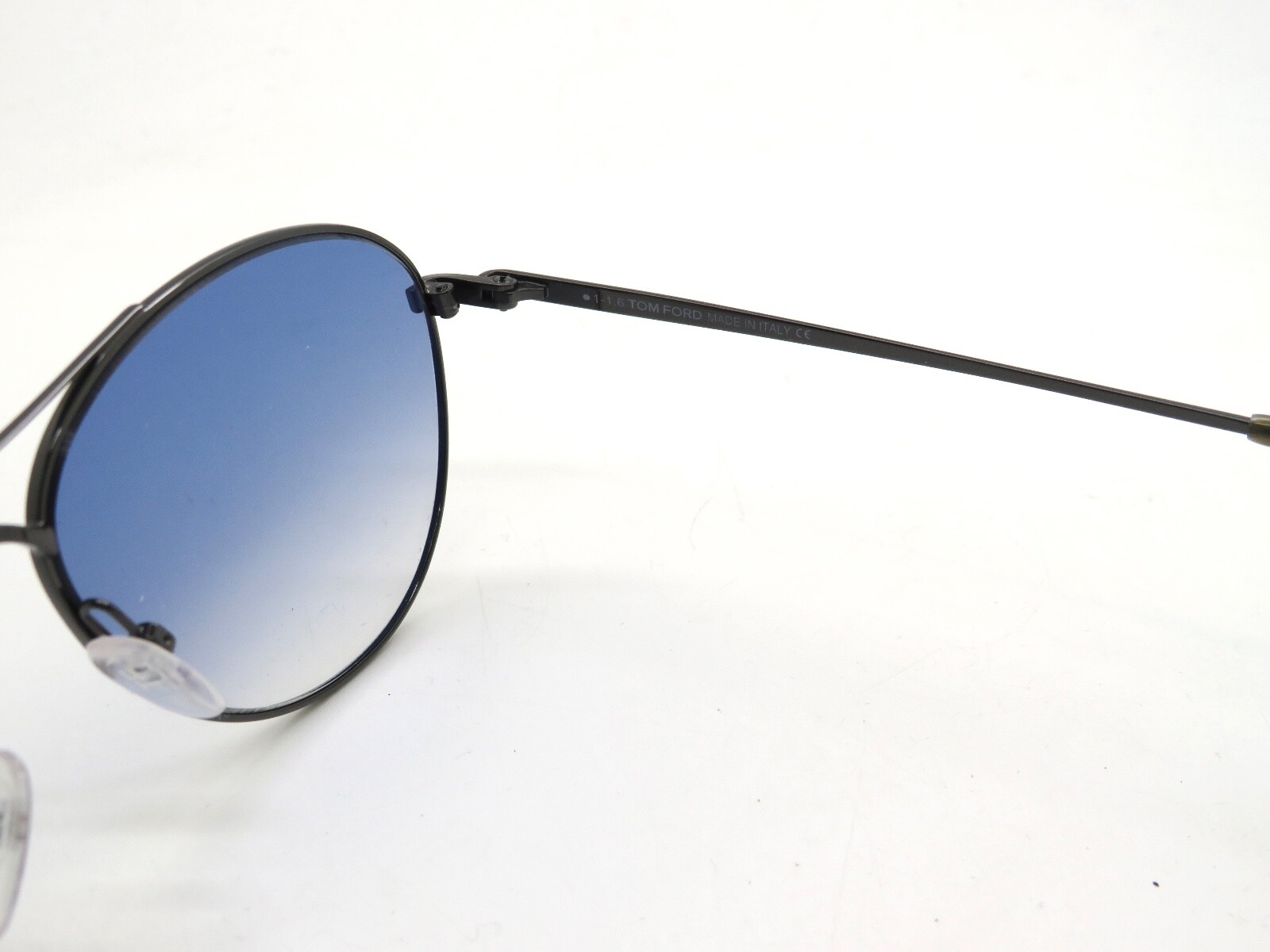 Pre-owned Tom Ford Oliver Ft 0495/s 12w Dark Ruthenium/blue Gradient 56mm Sunglasses