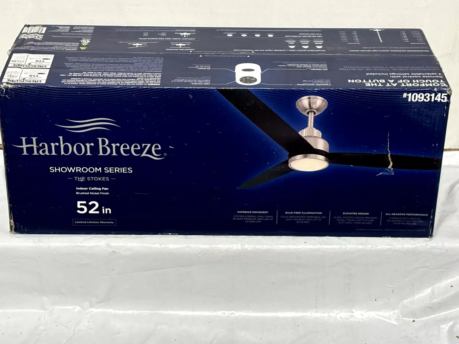 ‎⁦‪(∪•ﻌ•∪) バルーンブーケ Harbor Breeze Showroom Series The Stokes 52”LED Ceiling Fan
