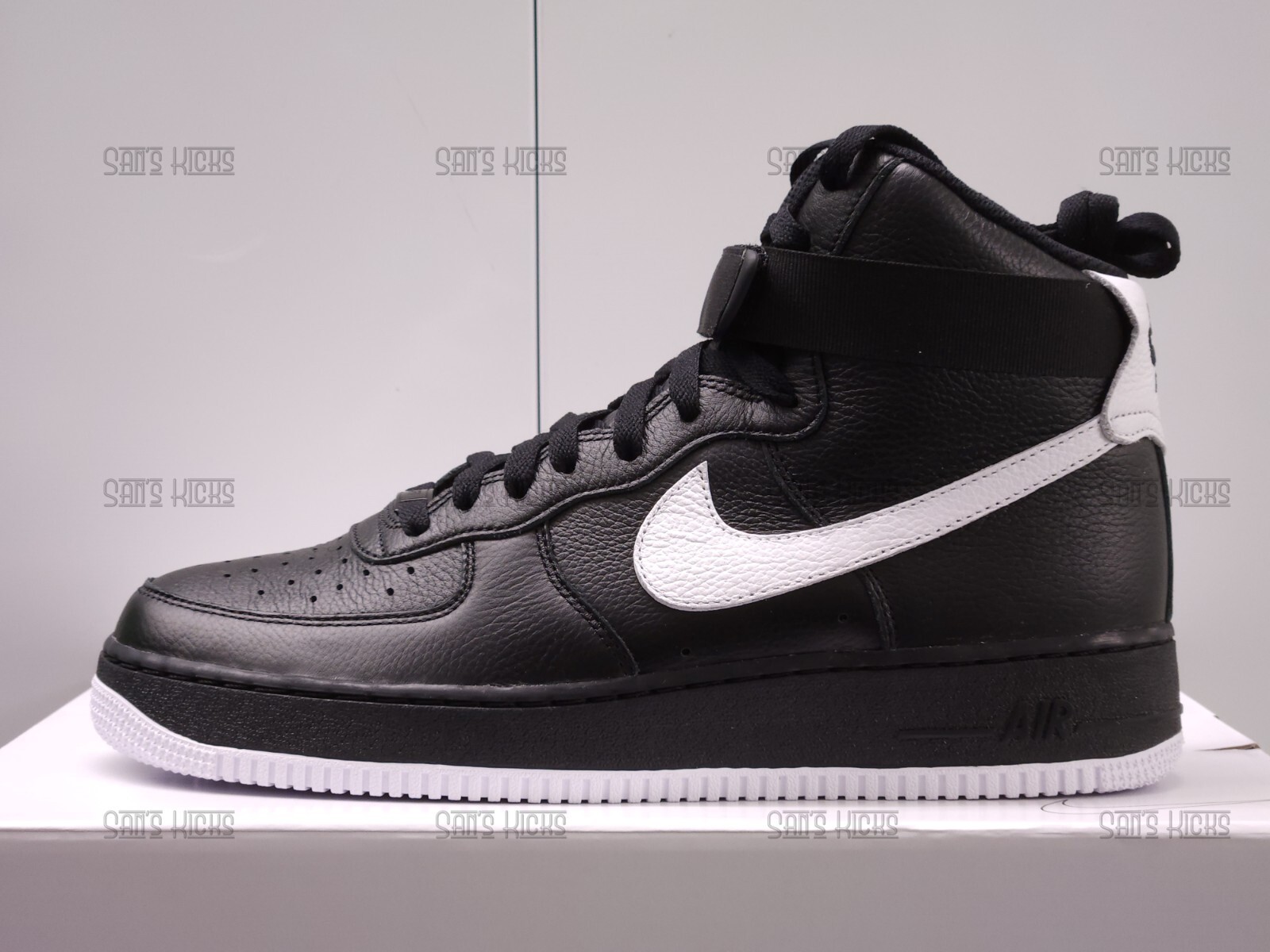 Nike Air Force 1 High Leather Black White Swoosh All Sizes Nike Air Force 1 High Leather Black White Swoosh All Sizes