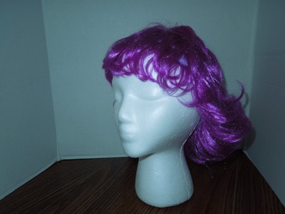 Costume Wig Purple Short Hair Flips up at bottom of Hair One Size Great Wig!