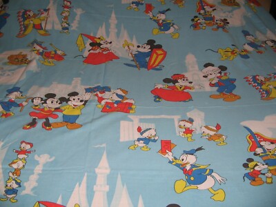 VINTAGE WALT DISNEY Mickey Mouse/Minnie FRONTIER LAND 3 PIECE SHEET SET TWIN SZ