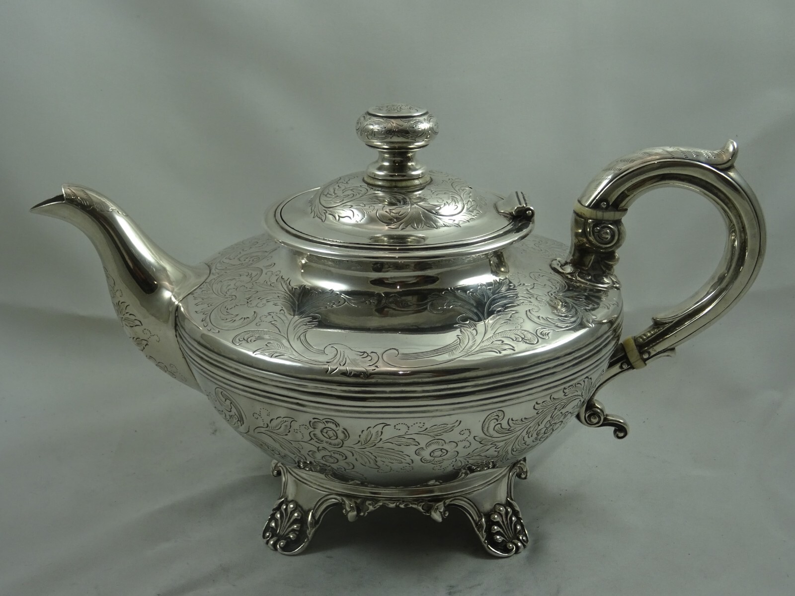 SUPERB early VICTORIAN silver TEA POT, 1838, 755gm | eBay