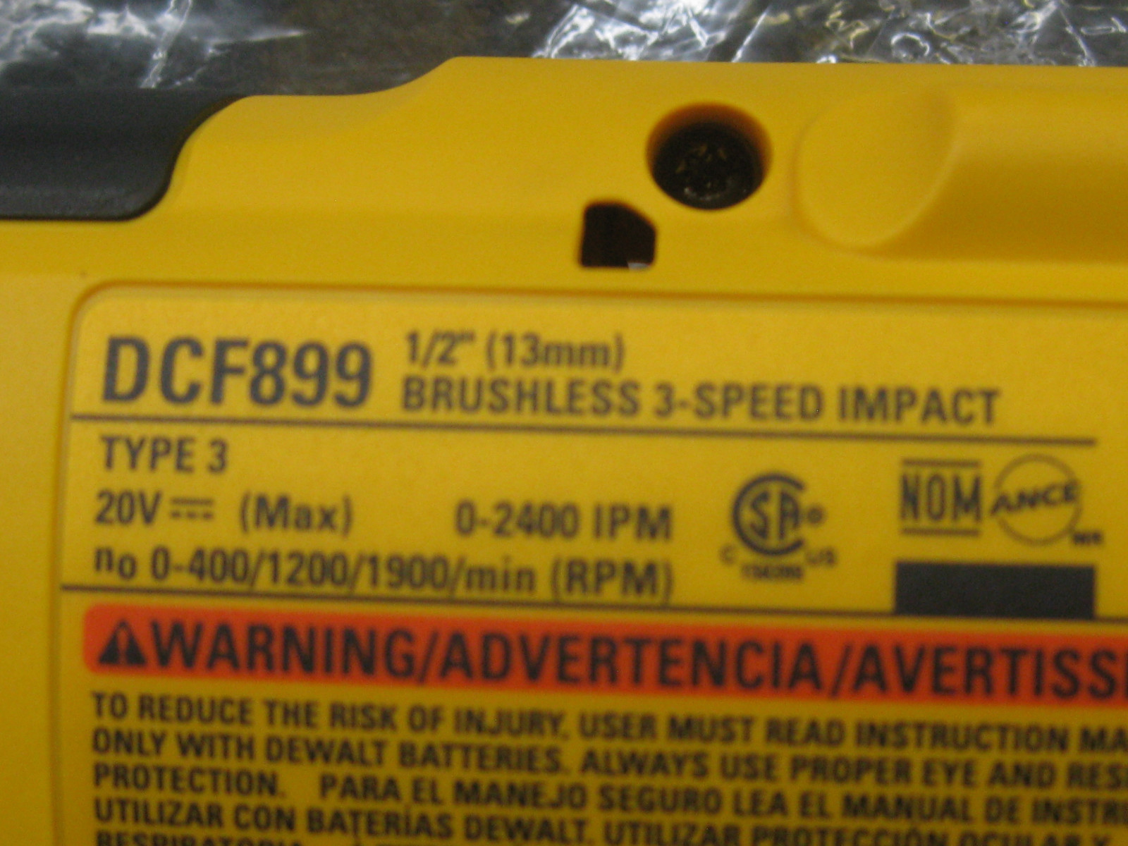 DEWALT DCF899 BRUSHLESS 3-SPEED IMPACT