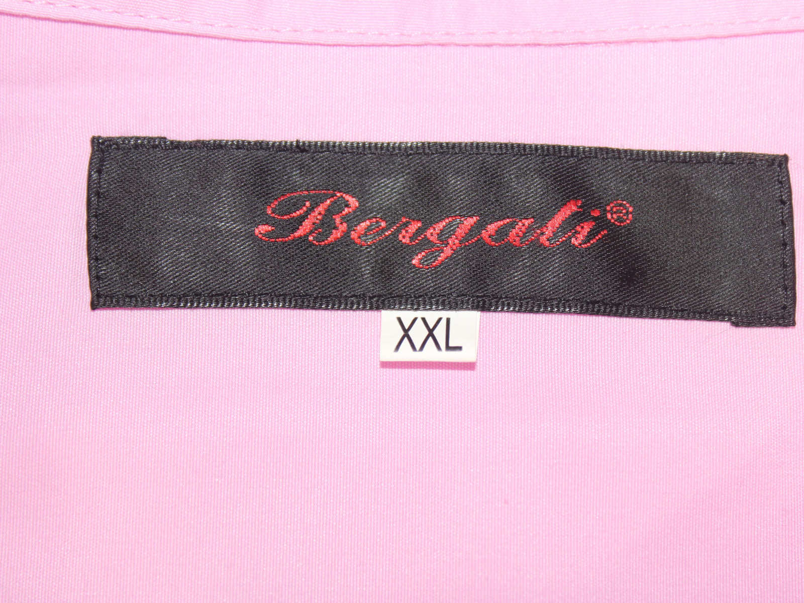 Bergati 2XL Short Sleeve Button Front Shirt Pink Pocket Casual work XXL