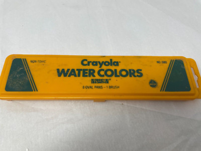 Vintage 1980s Crayola Crayons Binney & Smith Water Colors Paint Palette No. 080